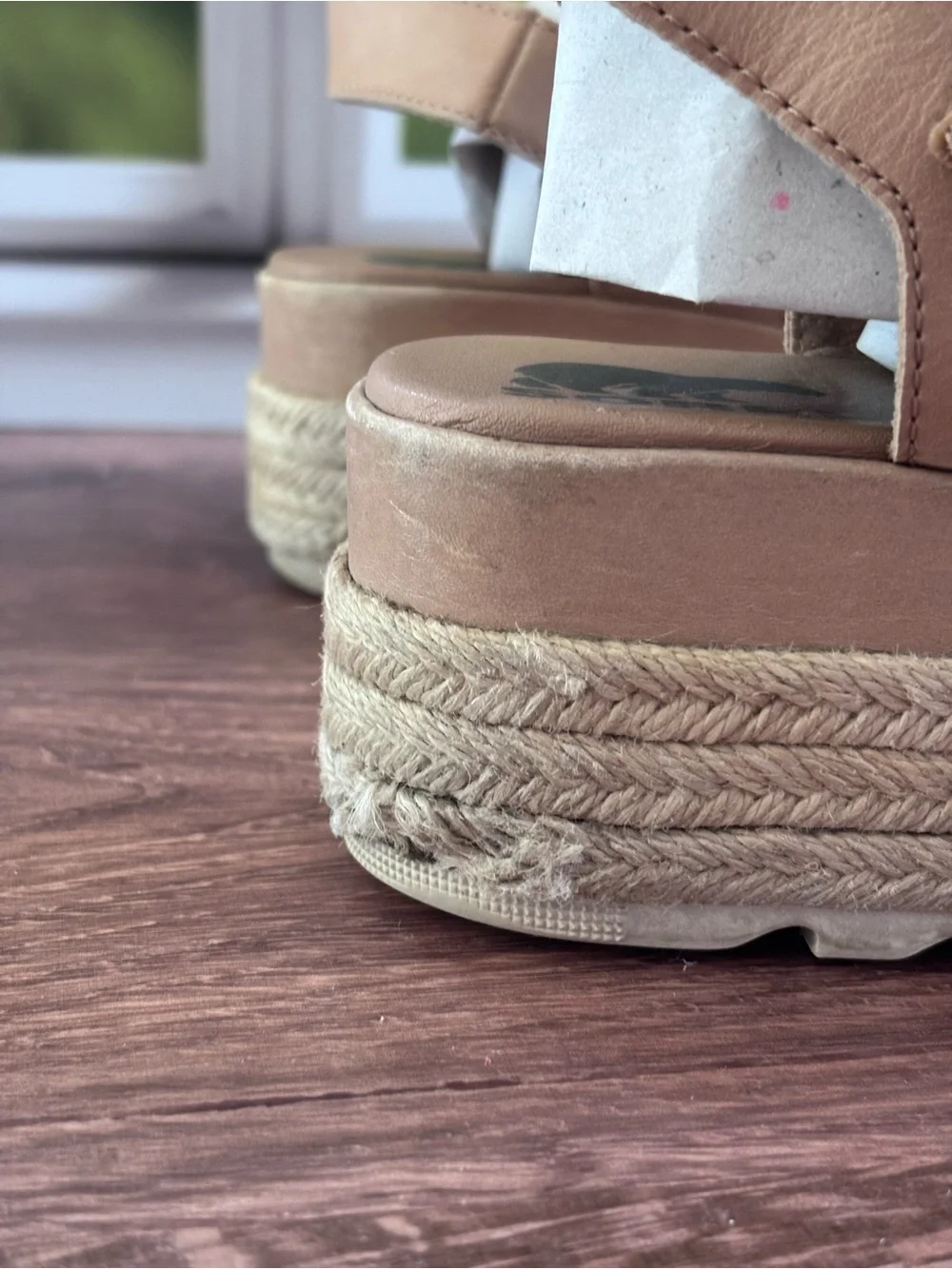 SOREL Flatform Platform Jute Tan Sandal Size 9.5